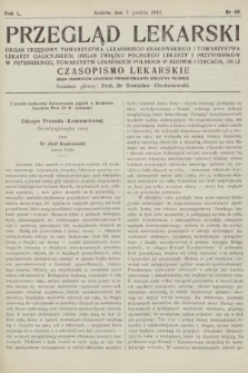 Przegląd Lekarski oraz Czasopismo Lekarskie. 1911, nr 48