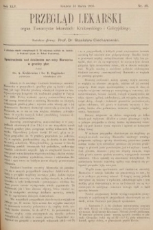 Przegląd Lekarski : organ Towarzystw lekarskich: Krakowskiego i Galicyjskiego. 1906, nr 10
