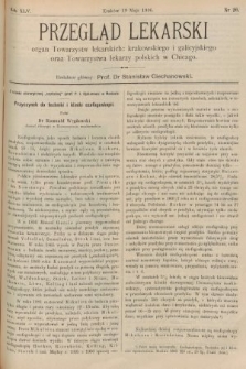 Przegląd Lekarski : organ Towarzystw lekarskich: krakowskiego i galicyjskiego oraz Towarzystwa lekarzy polskich w Chicago. 1906, nr 20