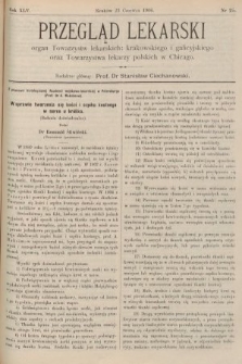 Przegląd Lekarski : organ Towarzystw lekarskich: krakowskiego i galicyjskiego oraz Towarzystwa lekarzy polskich w Chicago. 1906, nr 25