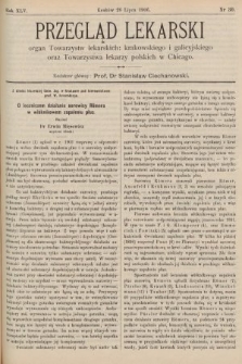 Przegląd Lekarski : organ Towarzystw lekarskich: krakowskiego i galicyjskiego oraz Towarzystwa lekarzy polskich w Chicago. 1906, nr 30