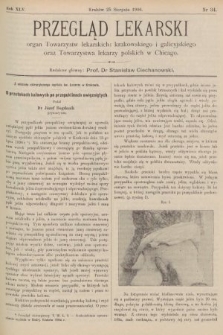 Przegląd Lekarski : organ Towarzystw lekarskich: krakowskiego i galicyjskiego oraz Towarzystwa lekarzy polskich w Chicago. 1906, nr 34