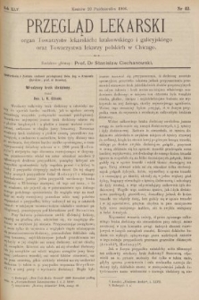 Przegląd Lekarski : organ Towarzystw lekarskich: krakowskiego i galicyjskiego oraz Towarzystwa lekarzy polskich w Chicago. 1906, nr 42