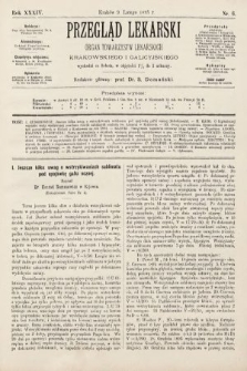 Przegląd Lekarski : organ Towarzystw Lekarskich Krakowskiego i Galicyjskiego. 1895, nr 6