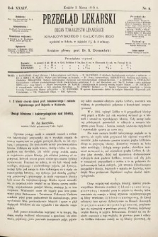 Przegląd Lekarski : organ Towarzystw Lekarskich Krakowskiego i Galicyjskiego. 1895, nr 9