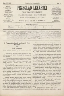 Przegląd Lekarski : organ Towarzystw Lekarskich Krakowskiego i Galicyjskiego. 1895, nr 13