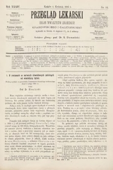 Przegląd Lekarski : organ Towarzystw Lekarskich Krakowskiego i Galicyjskiego. 1895, nr 14