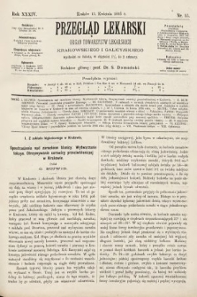 Przegląd Lekarski : organ Towarzystw Lekarskich Krakowskiego i Galicyjskiego. 1895, nr 15