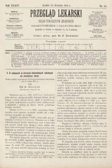 Przegląd Lekarski : organ Towarzystw Lekarskich Krakowskiego i Galicyjskiego. 1895, nr 16