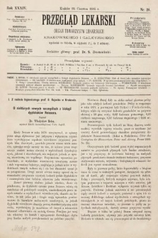 Przegląd Lekarski : organ Towarzystw Lekarskich Krakowskiego i Galicyjskiego. 1895, nr 26