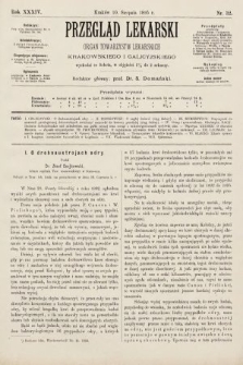 Przegląd Lekarski : organ Towarzystw Lekarskich Krakowskiego i Galicyjskiego. 1895, nr 32