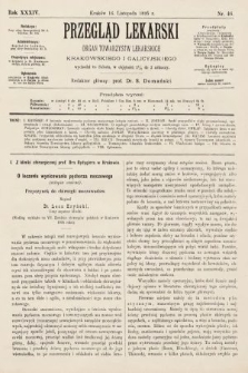 Przegląd Lekarski : organ Towarzystw Lekarskich Krakowskiego i Galicyjskiego. 1895, nr 46