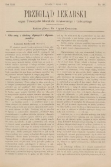 Przegląd Lekarski : organ Towarzystw lekarskich: Krakowskiego i Galicyjskiego. 1903, nr 10