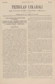 Przegląd Lekarski : organ Towarzystw lekarskich: Krakowskiego i Galicyjskiego. 1903, nr 11