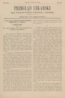 Przegląd Lekarski : organ Towarzystw lekarskich: Krakowskiego i Galicyjskiego. 1903, nr 15