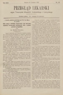 Przegląd Lekarski : organ Towarzystw lekarskich: Krakowskiego i Galicyjskiego. 1903, nr 16