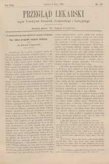 Przegląd Lekarski : organ Towarzystw lekarskich: Krakowskiego i Galicyjskiego. 1903, nr 19