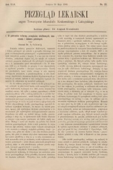 Przegląd Lekarski : organ Towarzystw lekarskich: Krakowskiego i Galicyjskiego. 1903, nr 22