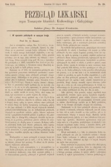 Przegląd Lekarski : organ Towarzystw lekarskich: Krakowskiego i Galicyjskiego. 1903, nr 28