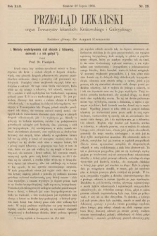 Przegląd Lekarski : organ Towarzystw lekarskich: Krakowskiego i Galicyjskiego. 1903, nr 29