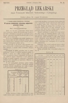 Przegląd Lekarski : organ Towarzystw lekarskich: Krakowskiego i Galicyjskiego. 1903, nr 31