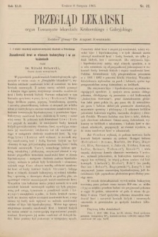 Przegląd Lekarski : organ Towarzystw lekarskich: Krakowskiego i Galicyjskiego. 1903, nr 32