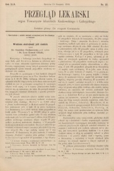 Przegląd Lekarski : organ Towarzystw lekarskich: Krakowskiego i Galicyjskiego. 1903, nr 33