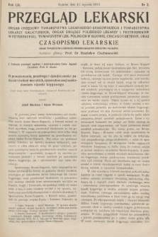 Przegląd Lekarski oraz Czasopismo Lekarskie. 1913, nr 2