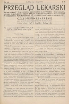 Przegląd Lekarski oraz Czasopismo Lekarskie. 1913, nr 5