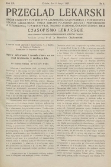 Przegląd Lekarski oraz Czasopismo Lekarskie. 1913, nr 6