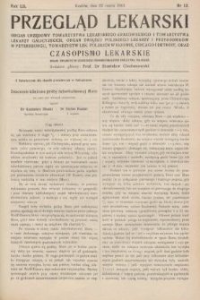 Przegląd Lekarski oraz Czasopismo Lekarskie. 1913, nr 12