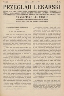 Przegląd Lekarski oraz Czasopismo Lekarskie. 1913, nr 19