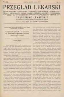 Przegląd Lekarski oraz Czasopismo Lekarskie. 1913, nr 24