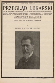 Przegląd Lekarski oraz Czasopismo Lekarskie. 1913, nr 25