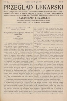 Przegląd Lekarski oraz Czasopismo Lekarskie. 1913, nr 28