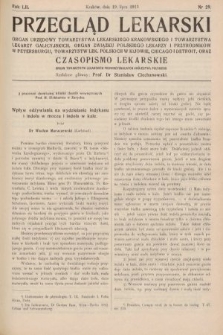 Przegląd Lekarski oraz Czasopismo Lekarskie. 1913, nr 29