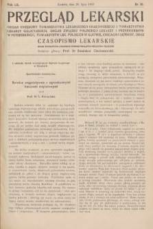 Przegląd Lekarski oraz Czasopismo Lekarskie. 1913, nr 30