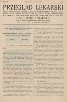 Przegląd Lekarski oraz Czasopismo Lekarskie. 1913, nr 36