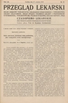 Przegląd Lekarski oraz Czasopismo Lekarskie. 1913, nr 39