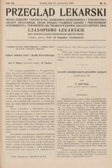 Przegląd Lekarski oraz Czasopismo Lekarskie. 1913, nr 41