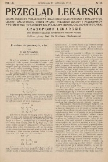 Przegląd Lekarski oraz Czasopismo Lekarskie. 1913, nr 42