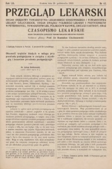 Przegląd Lekarski oraz Czasopismo Lekarskie. 1913, nr 43