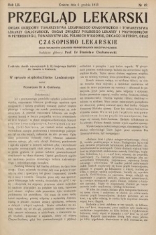 Przegląd Lekarski oraz Czasopismo Lekarskie. 1913, nr 49