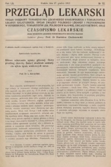 Przegląd Lekarski oraz Czasopismo Lekarskie. 1913, nr 52
