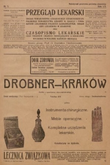 Przegląd Lekarski oraz Czasopismo Lekarskie. 1921, nr 1