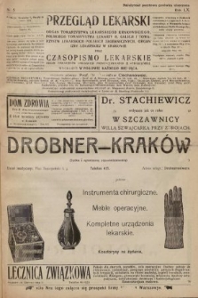 Przegląd Lekarski oraz Czasopismo Lekarskie. 1921, nr 5