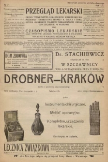 Przegląd Lekarski oraz Czasopismo Lekarskie. 1921, nr 7