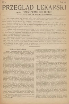 Przegląd Lekarski oraz Czasopismo Lekarskie. 1921, nr 9