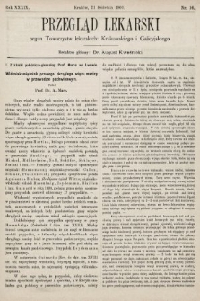 Przegląd Lekarski : organ Towarzystw lekarskich: Krakowskiego i Galicyjskiego. 1900, nr 16