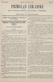 Przegląd Lekarski : organ Towarzystw lekarskich: Krakowskiego i Galicyjskiego. 1900, nr 25